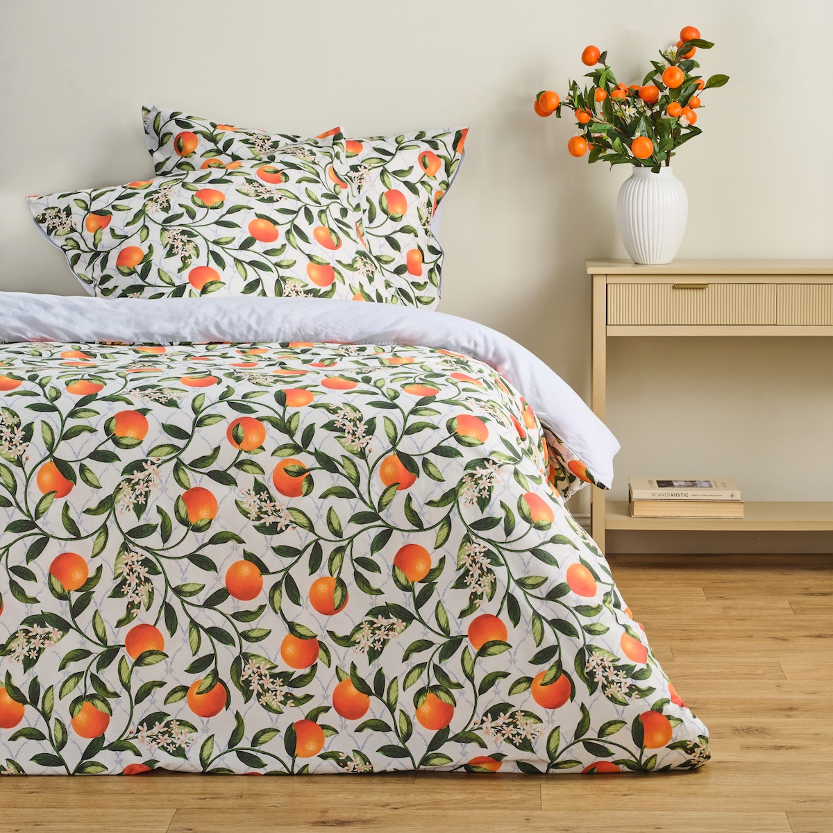 Komplet pościeli bawełnianej Orangio 160x200 cm z 2 poszewkami 70x80