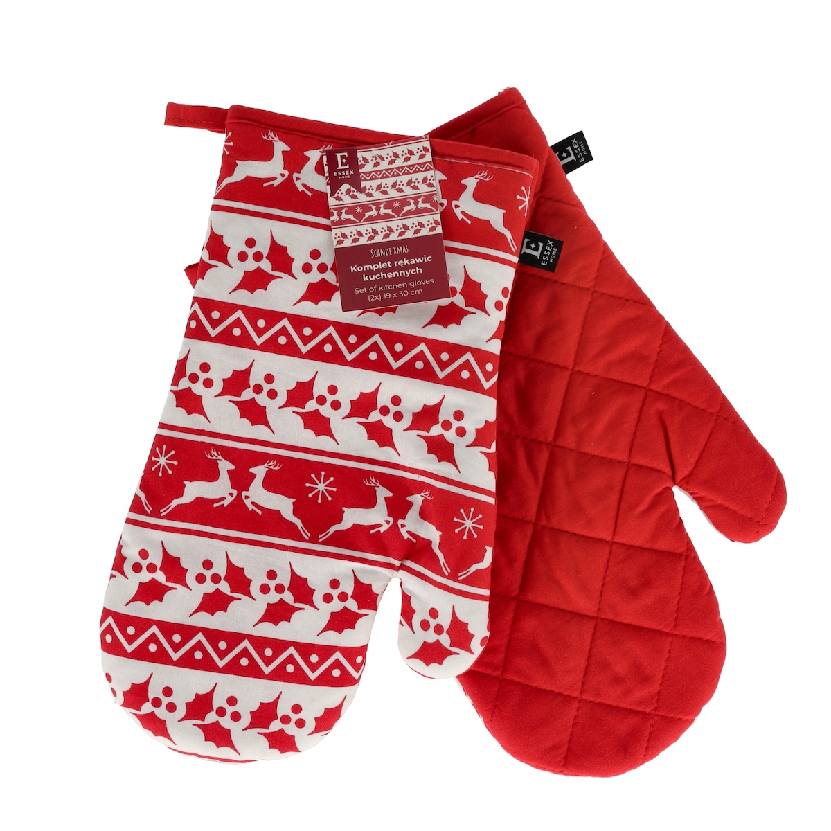 Komplet Rękawic Kuchennych Scandi xmas 19x30 cm