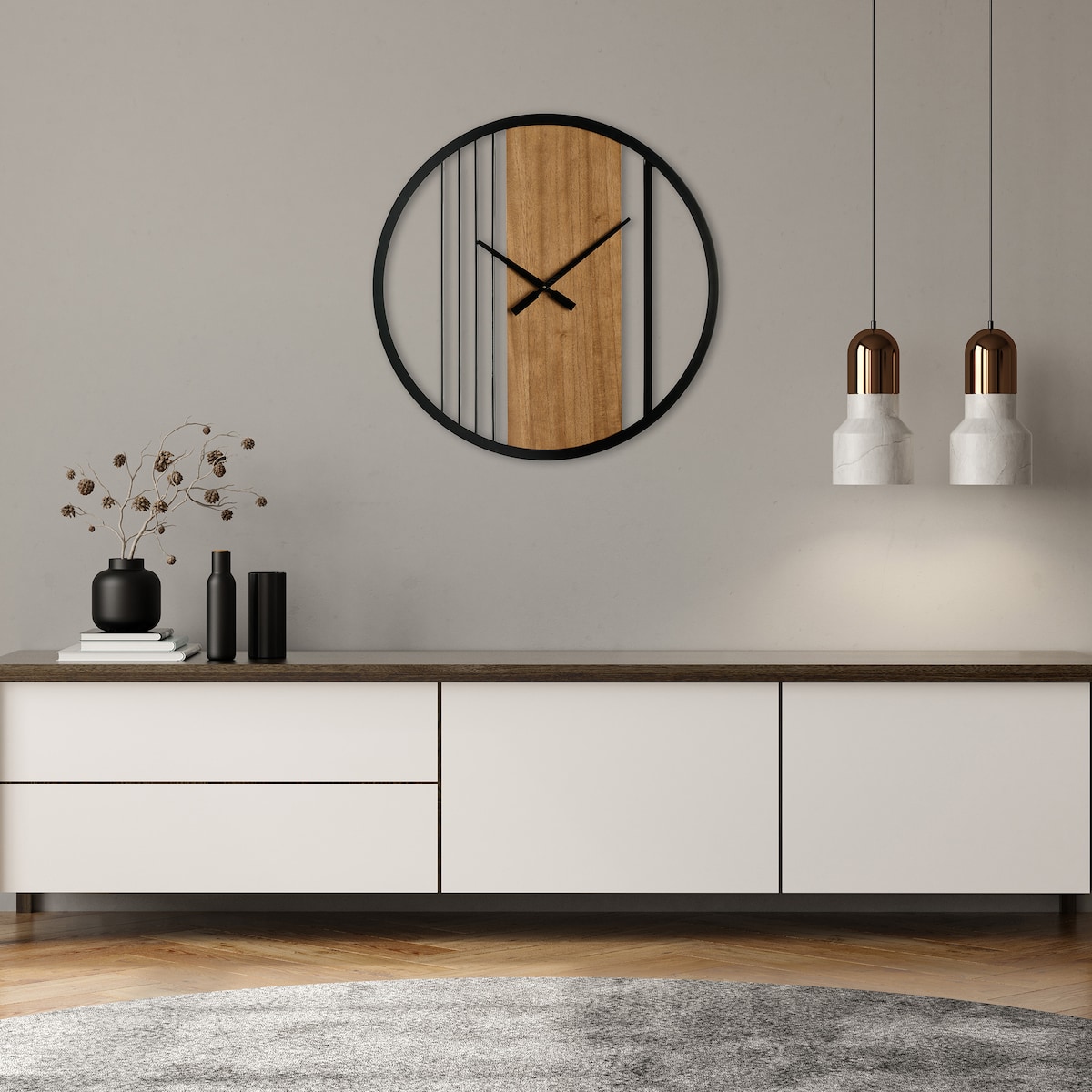 industrialny zegar ścienny remo ø 60 cm