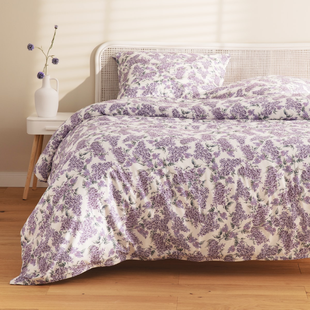 Komplet pościeli z mikrofibry Lilas 160x200 cm z 2 poszewkami 70x80